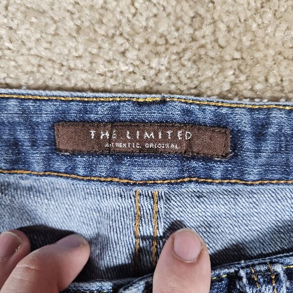 The Limited Womens Jeans 2 Long Blue Hemmed Straight Denim - Picture 3 of 10